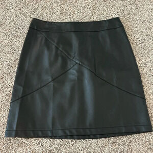 Leather mini skirt